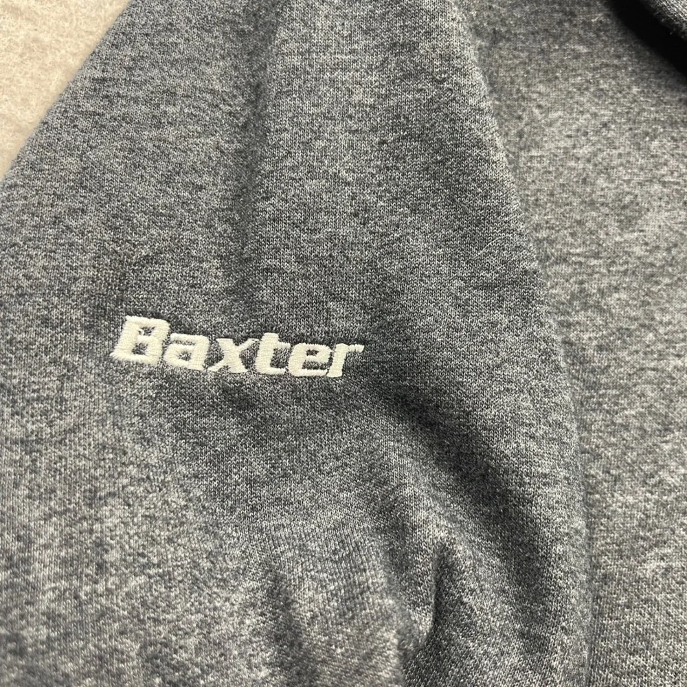 The North Face Mens Hoodie Gray Fleece Pullover Baxter Logo‎ Size L 1712